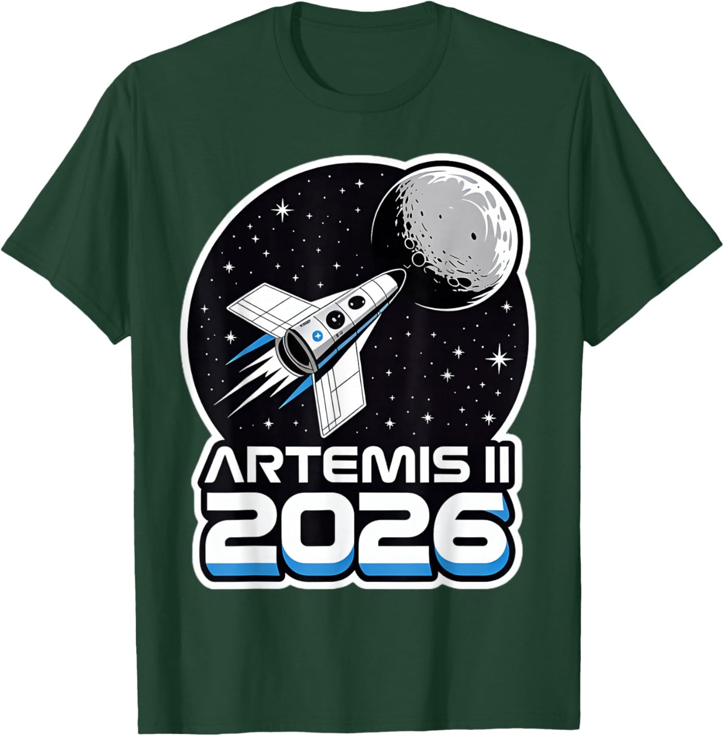 Artemis II Launch to The Moon 2026 T-Shirt - T-Shirt | Forest