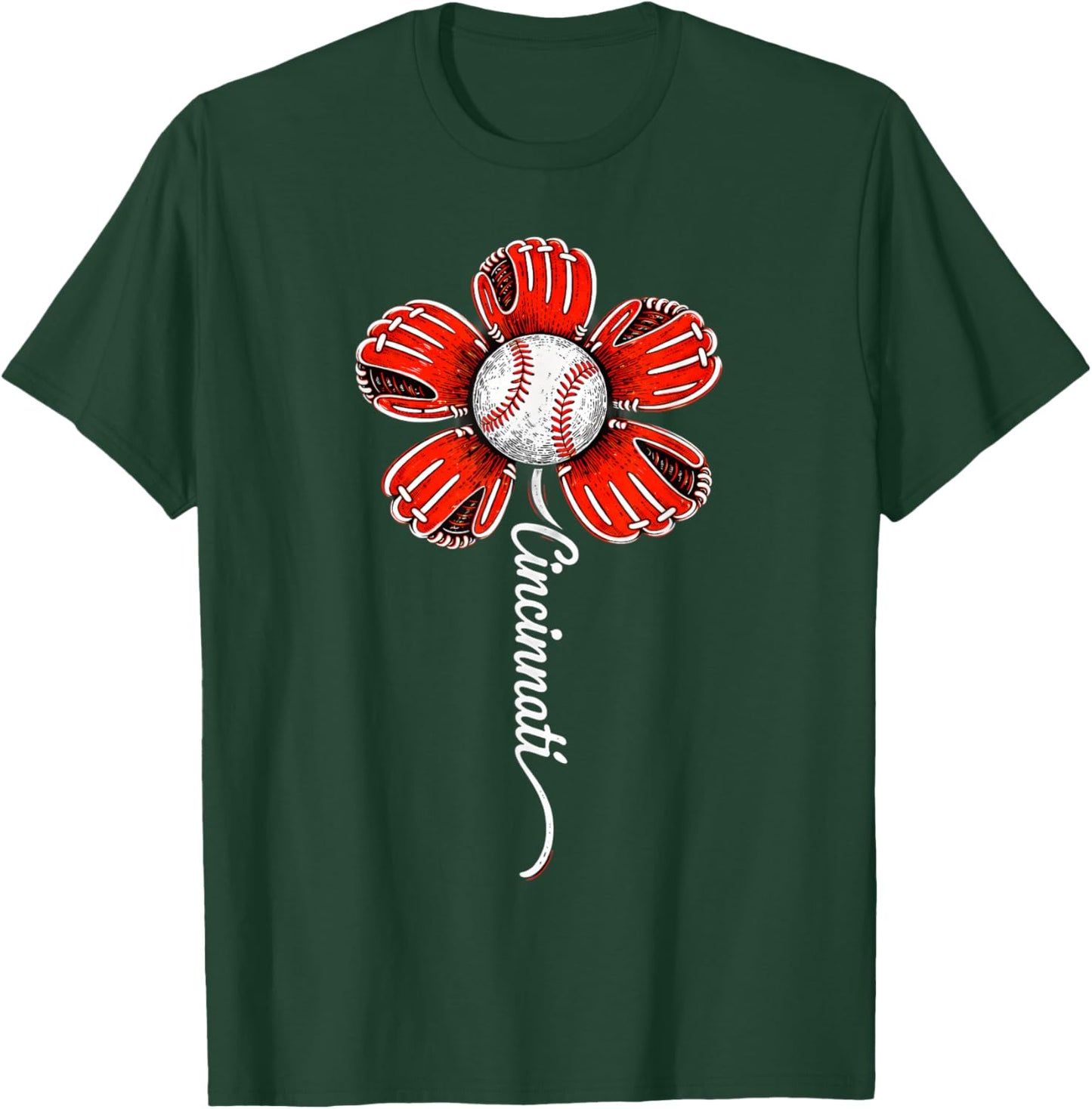 Cincinnati Flower Women Boys Girls Kids T-Shirt - T-Shirt | Forest