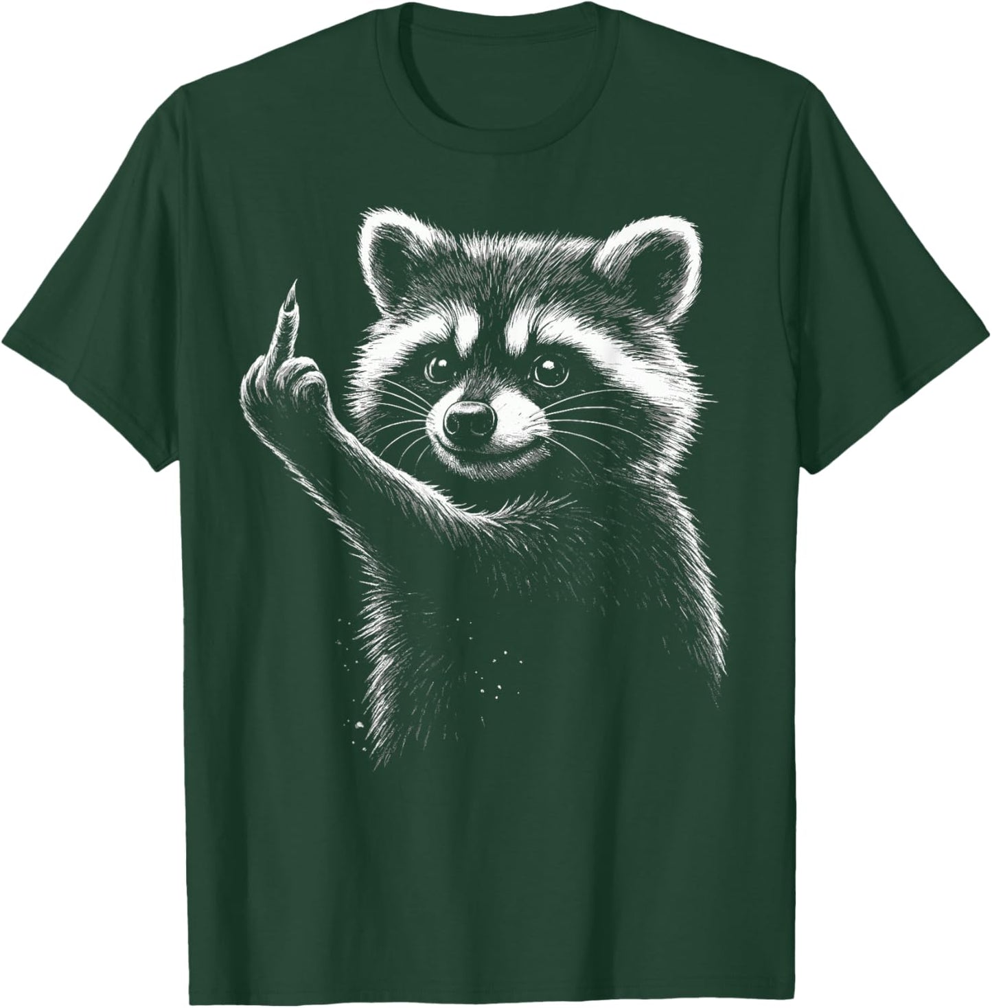 Cheeky Washbear Middle Finger Angry X Pedro Angry Raccoon T-Shirt - T-Shirt | Forest