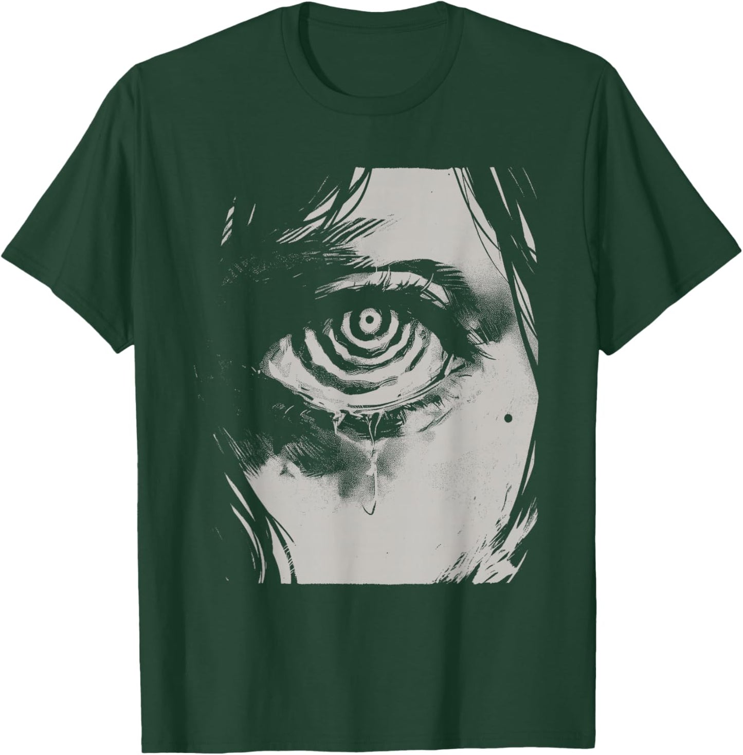 Grunge Horror Eye | Trippy Weirdcore Punk Creepy Anime Manga T-Shirt - T-Shirt | Forest