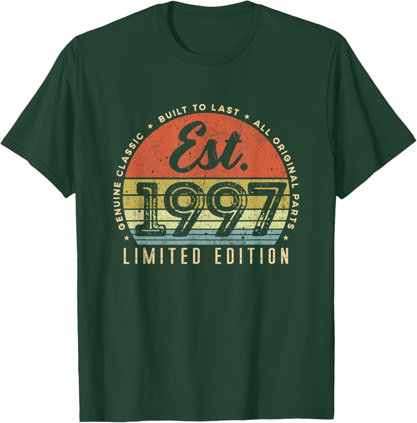 Est 1997 Vintage Edition Classic Born in 1997 Retro Birthday T-Shirt - T-Shirt | Forest