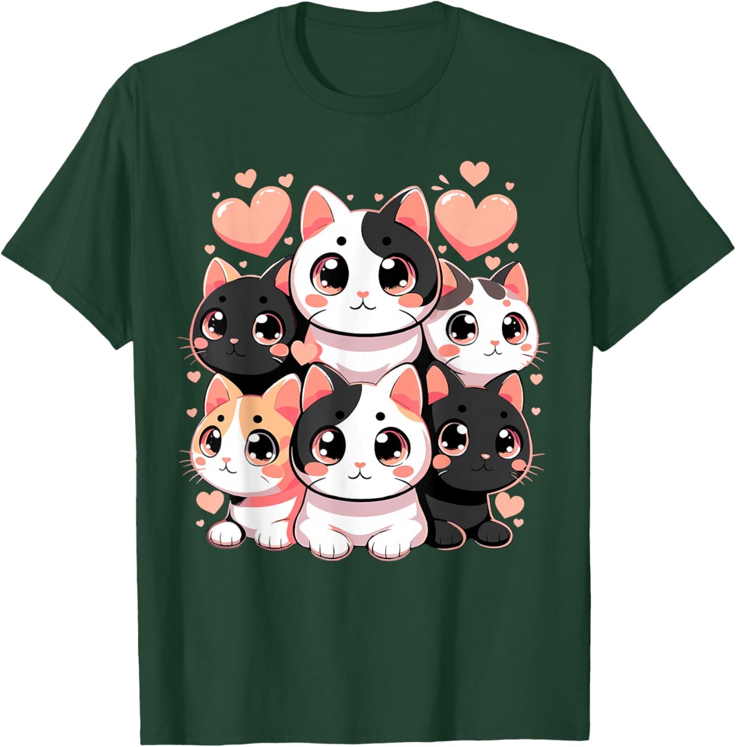 Cute Kawaii Cats T-Shirt - T-Shirt | Forest