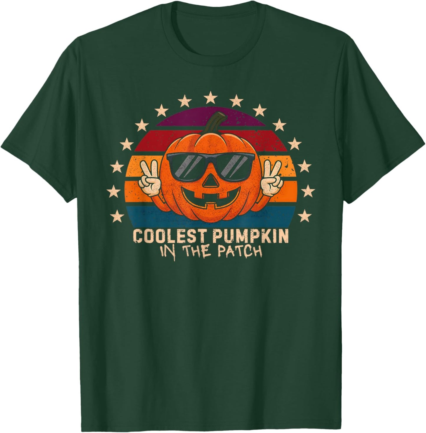 Coolest Pumpkin In The Patch Kids Boys Toddler Halloween T-Shirt - T-Shirt | Forest