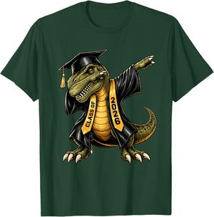 Senior Class of 2026 Graduation 2026 T-Rex Dabbing Graduate T-Shirt - T-Shirt | Forest