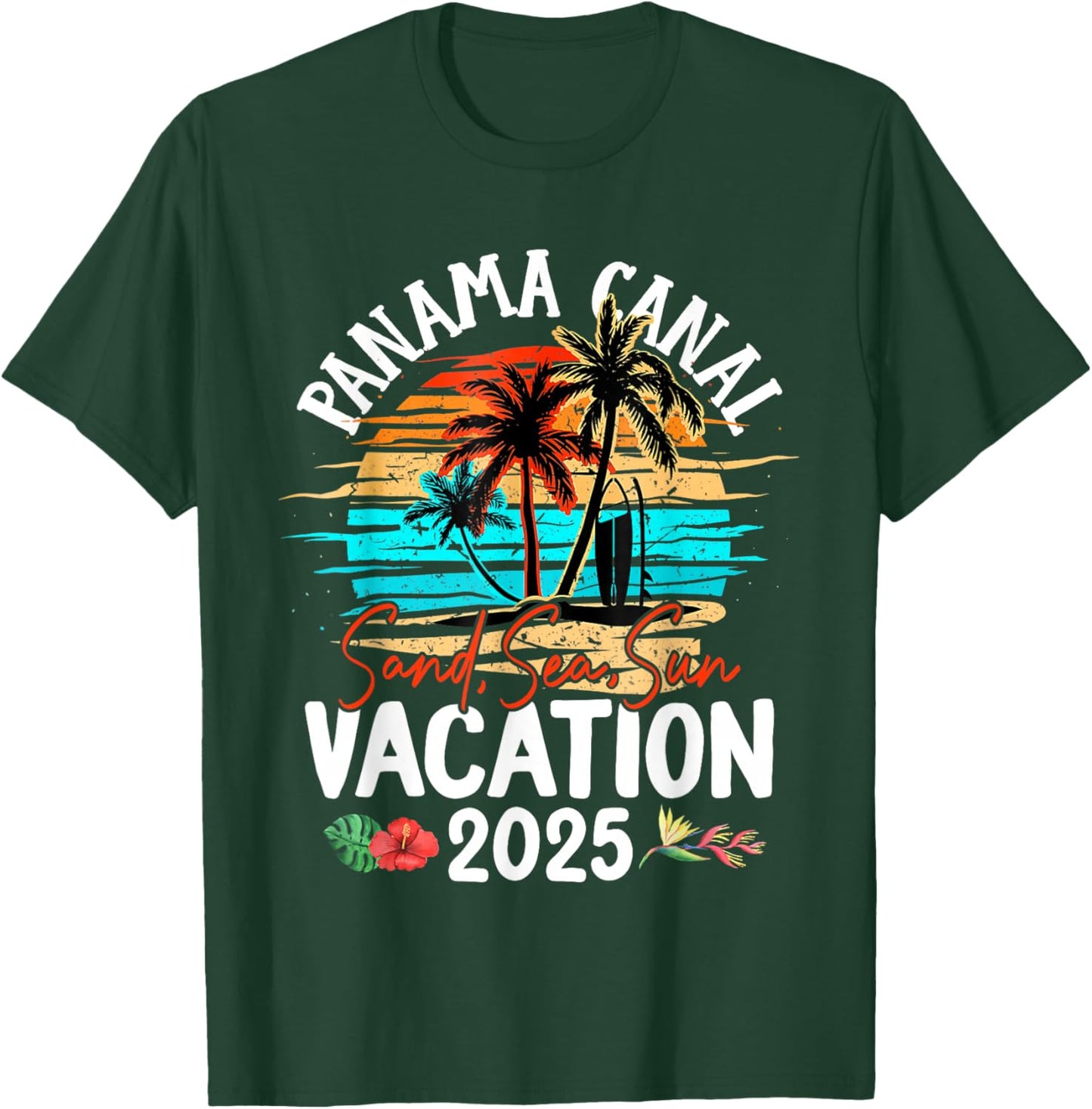 Panama Canal Vacation 2025 Matching Family Group T-Shirt - T-Shirt | Forest
