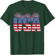 American Patriotic USA Men Women Flag USA Freedom T-Shirt - T-Shirt | Forest