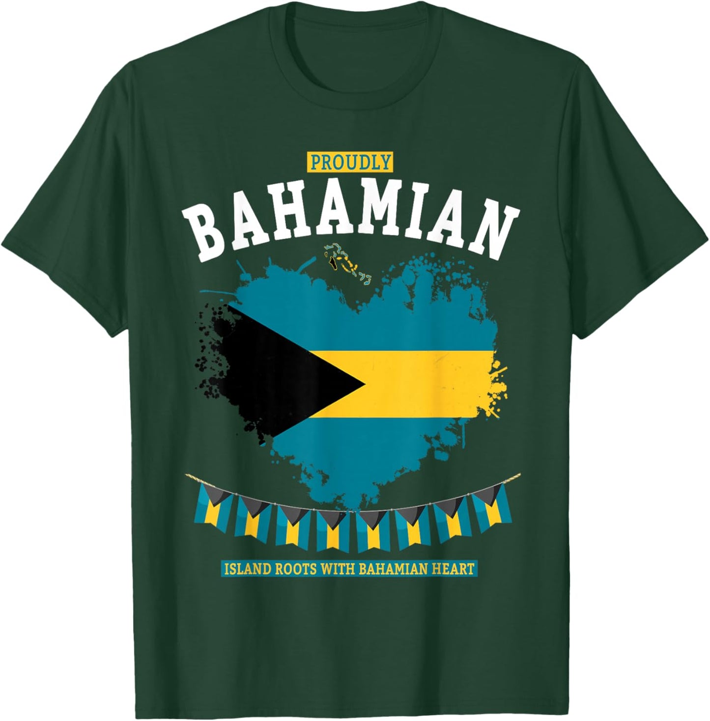 Bahamas Flag Outfit Idea for Kids & Bahamian Caribbean T-Shirt - T-Shirt | Forest