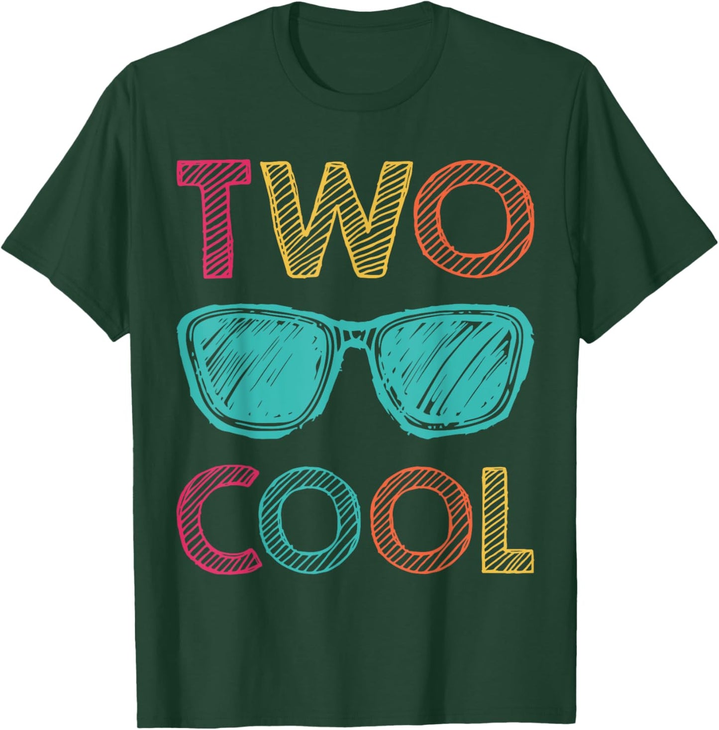 Two Cool 2 Years Old Birthday For Boy Birthday Party Boys T-Shirt - T-Shirt | Forest