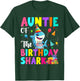 Auntie Of The Shark Birthday Boy Girl Party Family Group T-Shirt - T-Shirt | Forest