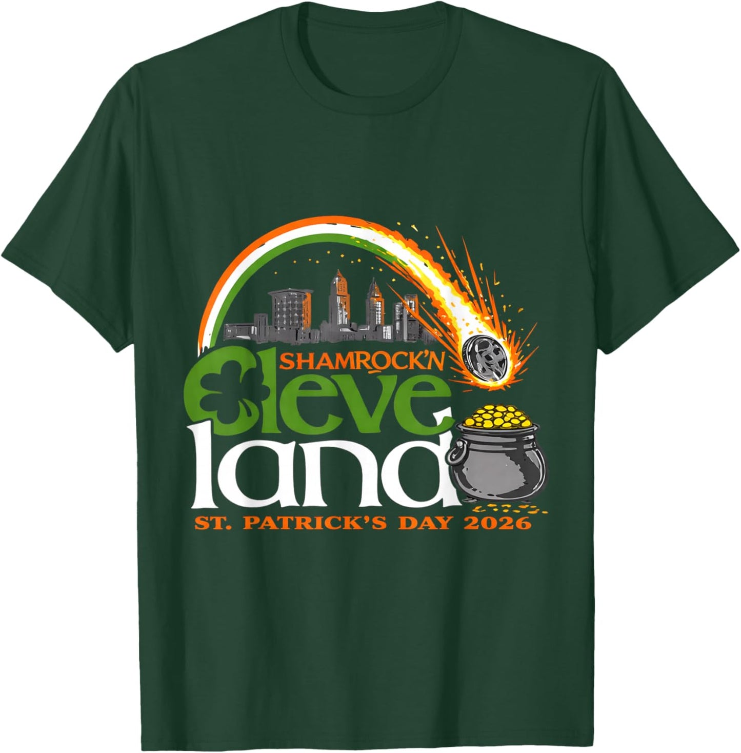 Cleveland, March 17, 2026 for Meteor Lovers Astronomical T-Shirt - T-Shirt | Forest