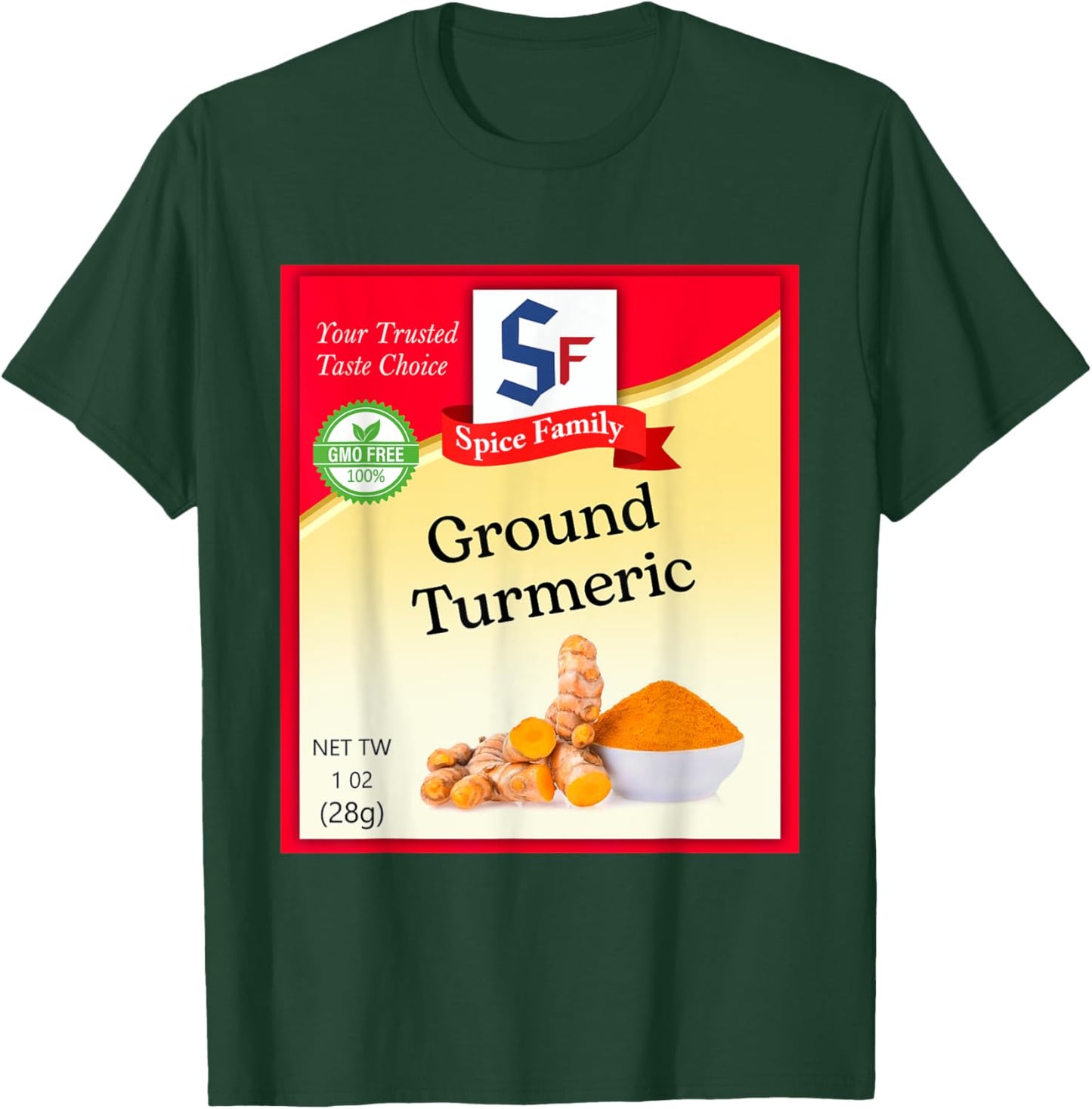 Ground Turmeric Condiment Costume Holiday Spice Costumes T-Shirt - T-Shirt | Forest