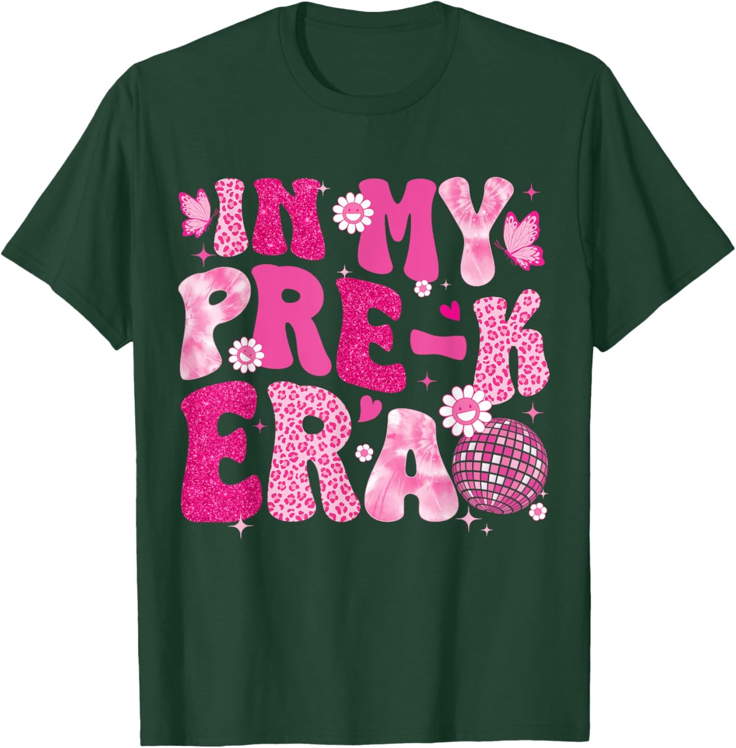 In My Pre-K Era Teachers Women Back To School Kids Girls T-Shirt - T-Shirt | Forest