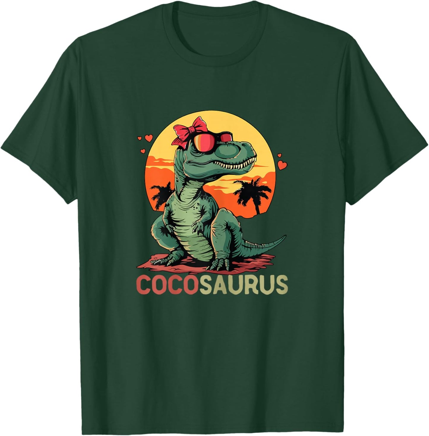 CocoSaurus Dino Dinosaur Coco-Saurus T-Rex Funny Trex T-Shirt - T-Shirt | Forest