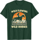 Wild Flowers Horses Cowgirl Retro Rodeo Girls Kids Women T-Shirt - T-Shirt | Forest