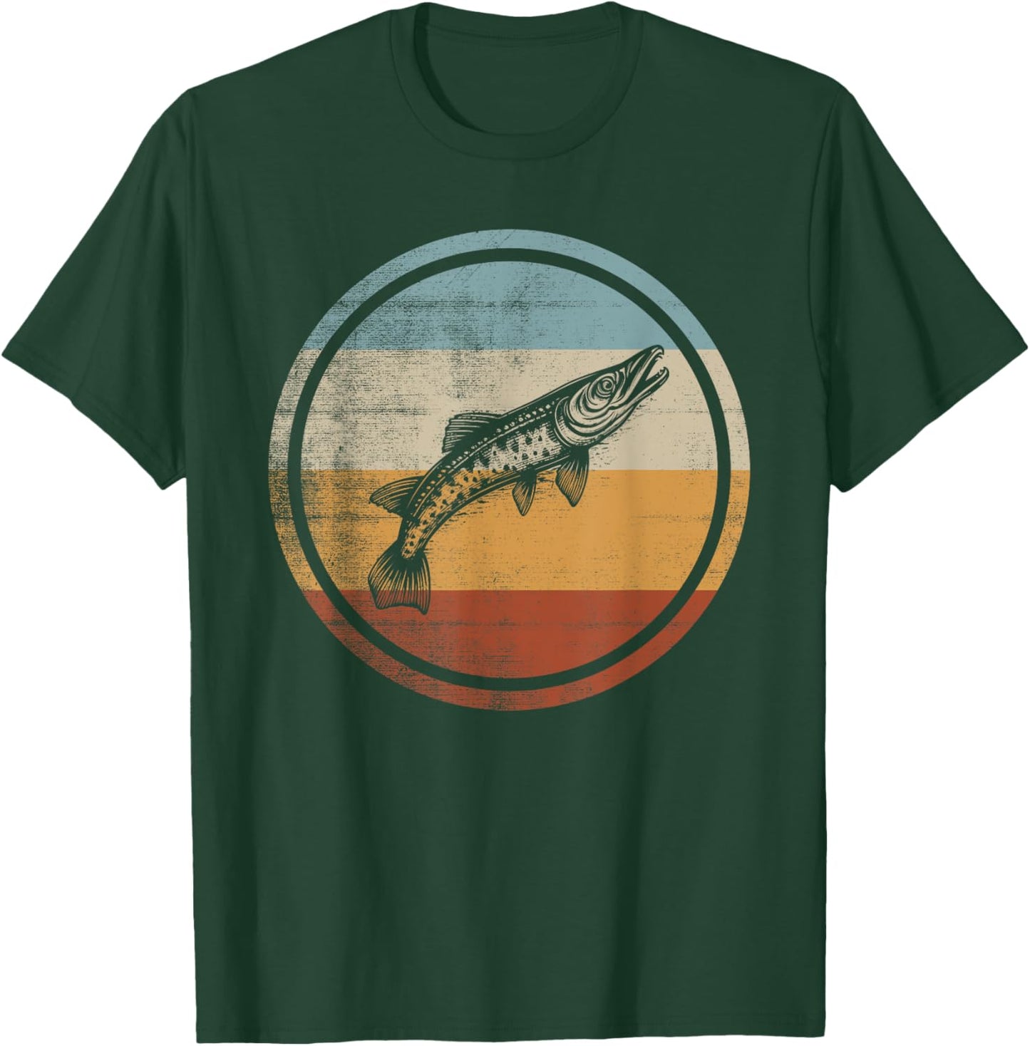 Gar Fish Retro Vintage Design T-Shirt - T-Shirt | Forest