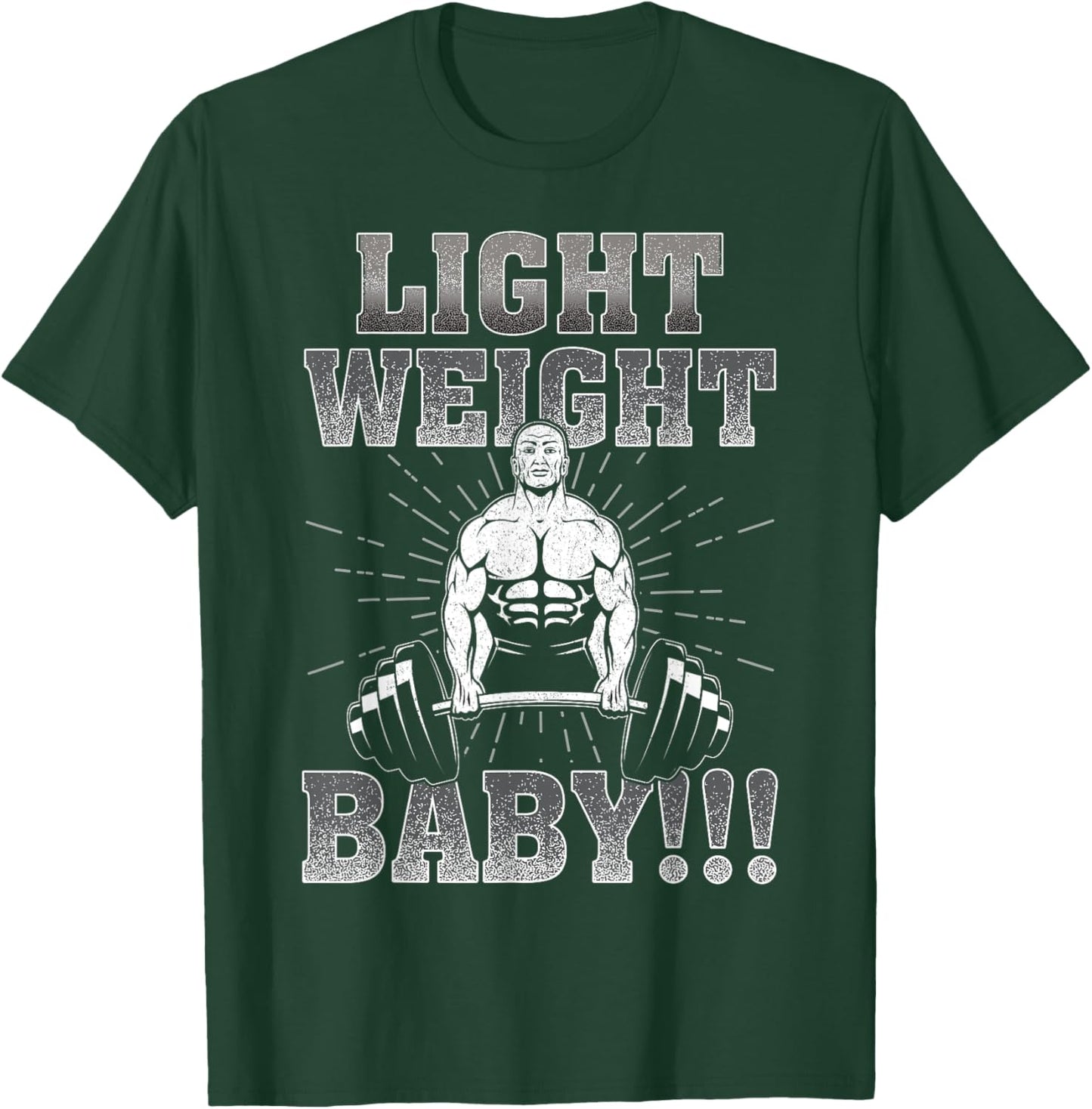 Gym Motivational Light Weight Baby Ronnie Coleman T-Shirt - T-Shirt | Forest