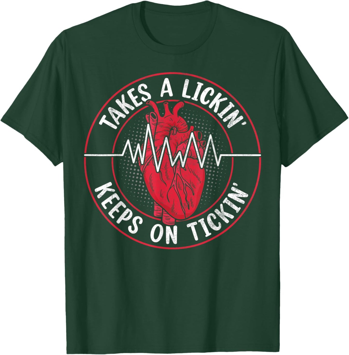 Takes A Licking And Keeps On Ticking Joke Sarcastic T-Shirt - T-Shirt | Forest