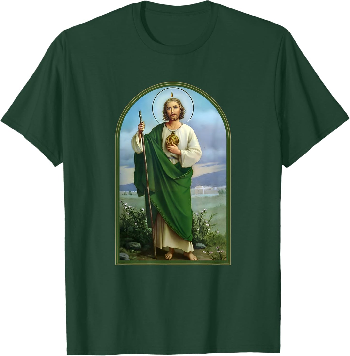 San Judas Tadeo Saint Jude Thaddeus T-Shirt - T-Shirt | Forest