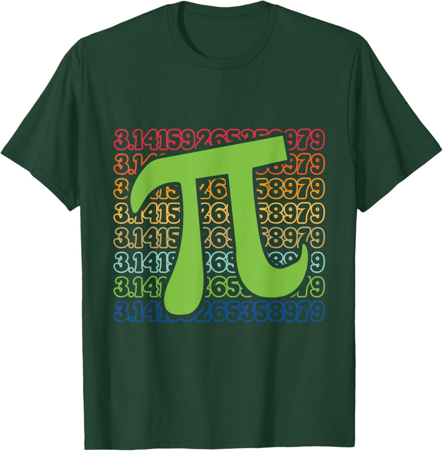 Funny Pi Day 3.14 Pi Symbol Spiral Number Math Lover 2026 T-Shirt - T-Shirt | Forest