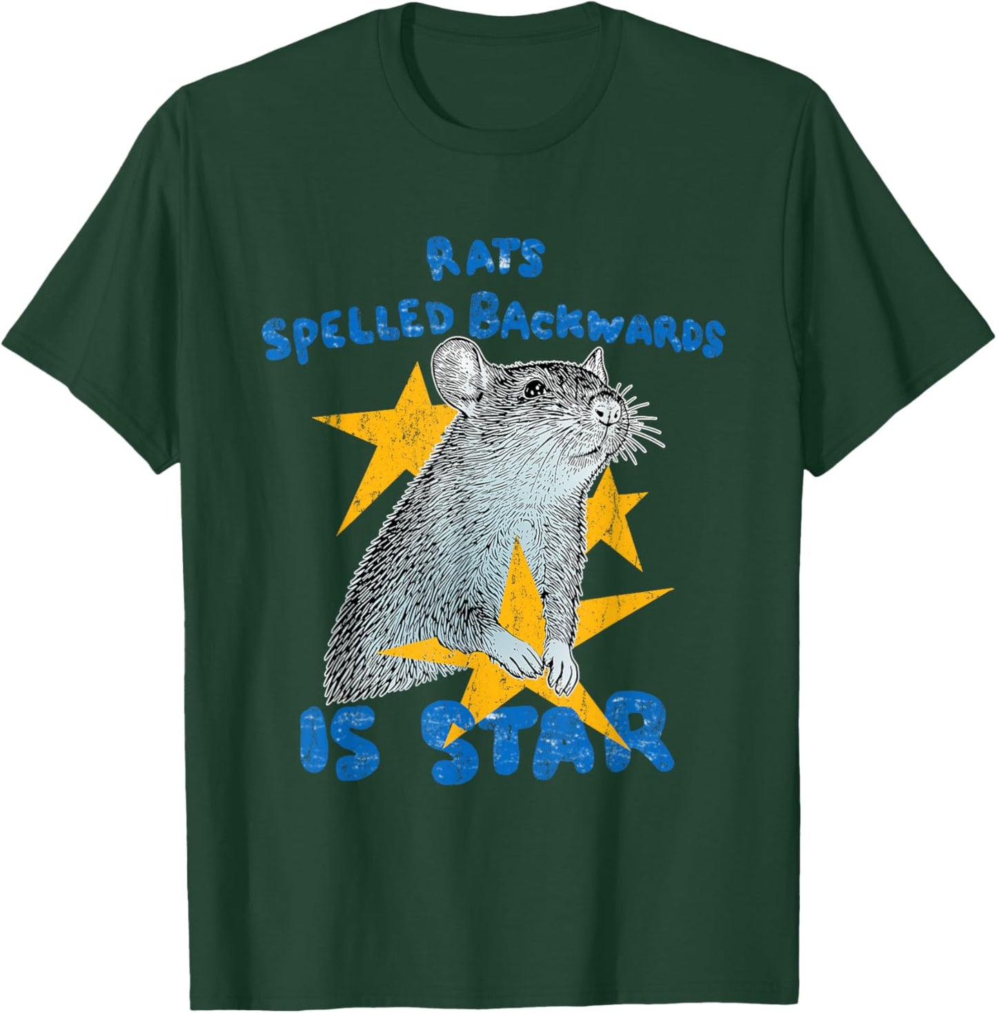 Rats Spelled Backwards is Star Funny Animal Humor Sarcastic T-Shirt - T-Shirt | Forest