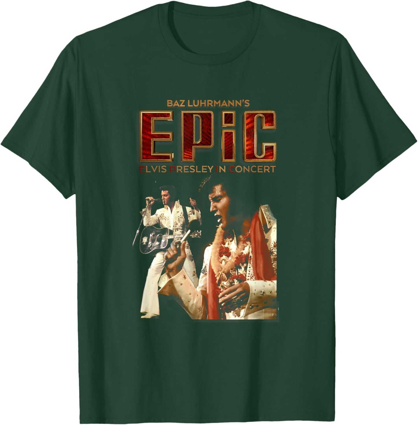 Elvis Presley Epic Guitar T-Shirt - T-Shirt | Forest