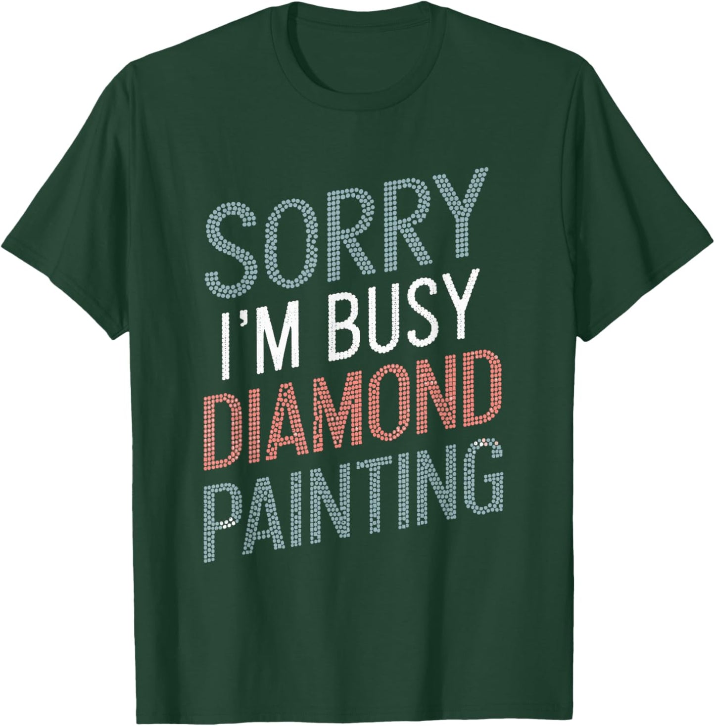Diamond Art Craft Painter Black Adult Small Modern Love Letter Print Short Sleeve T-Shirt - T-Shirt | Forest