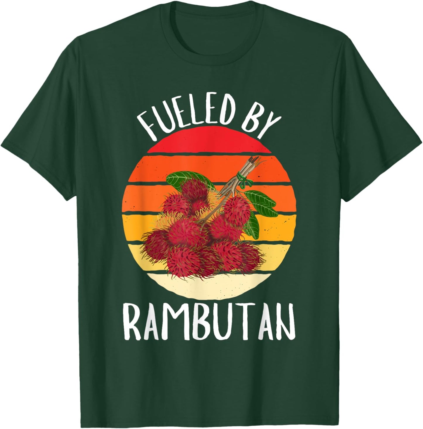 Retro Fueled By Rambutan Vintage Rambutan Fruit Lover T-Shirt - T-Shirt | Forest