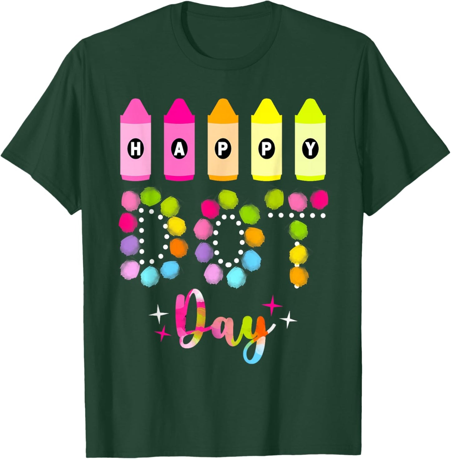 Happy Dot Day 2025 Teacher Kids Girls Colorful Polka Dot Day T-Shirt - T-Shirt | Forest