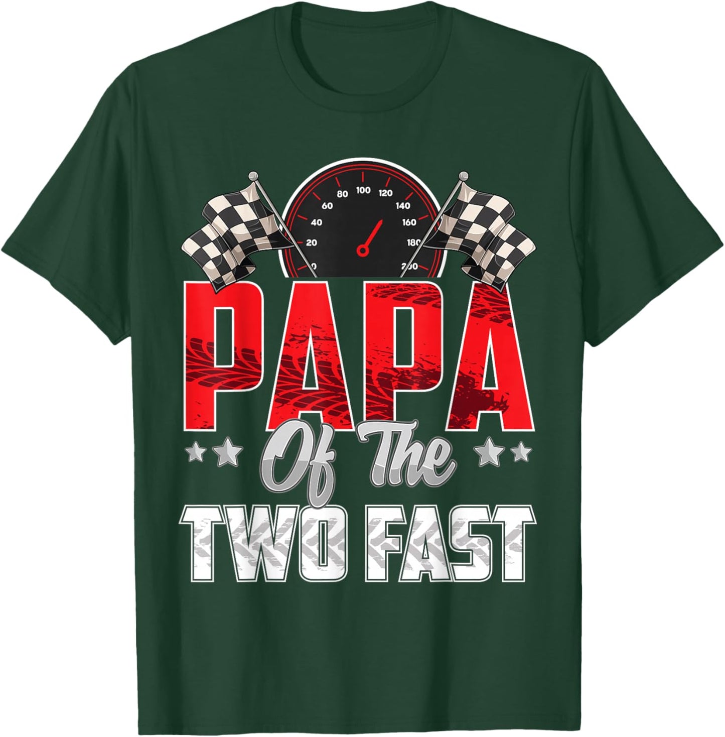 2 year old racing car two fast birthday 2nd Family Papa T-Shirt - T-Shirt | Forest