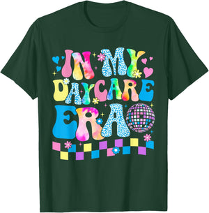 In My Daycare Era Groovy Teacher Daycare First Day Of School Women Kids T-Shirt - T-Shirt | Forest