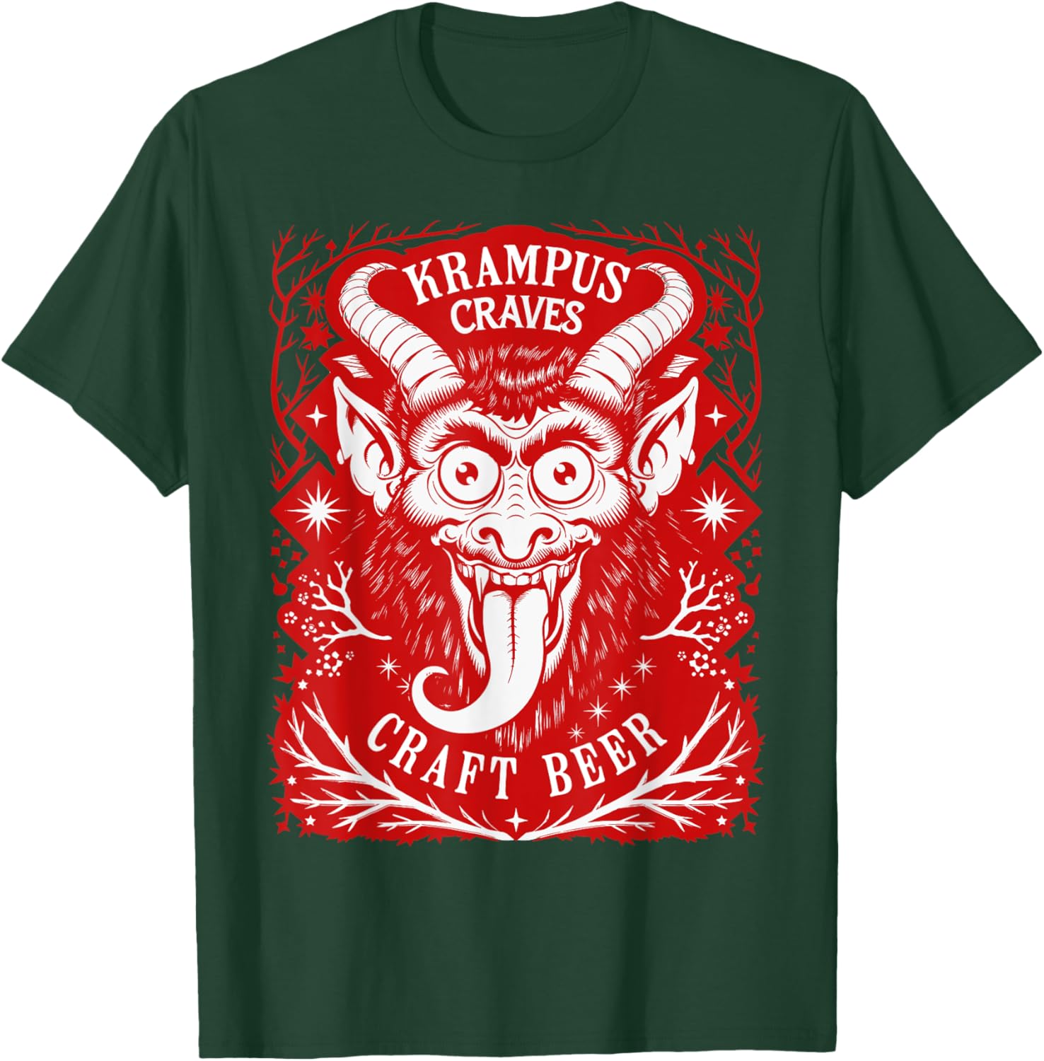 Funny Craft Beer German Krampus Folklore Krampus Craves Beer T-Shirt - T-Shirt | Forest