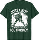 Just A Boy Who Loves Ice Hockey Vintage Boys Kids T-Shirt - T-Shirt | Forest