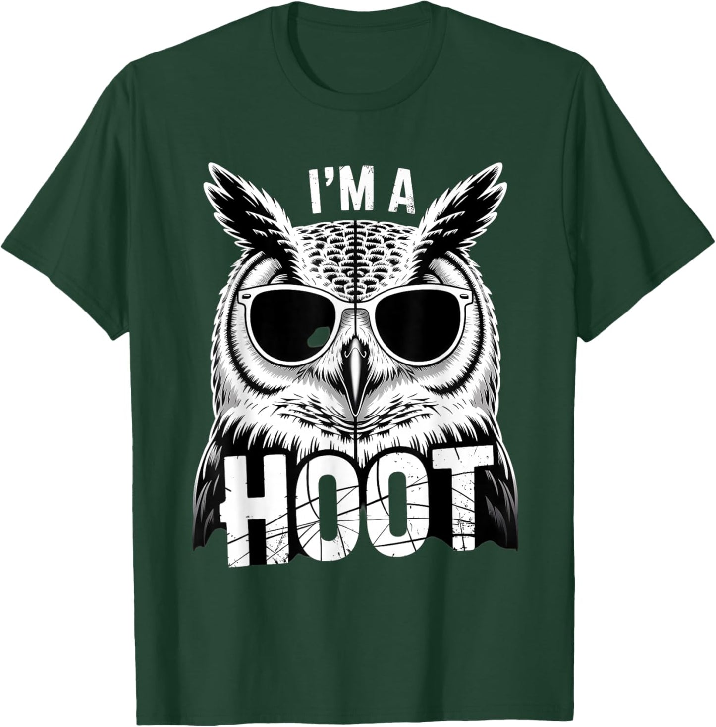 Retro I'm A Hoot Owl Bird Lover Funny Sarcastic Jokes T-Shirt - T-Shirt | Forest