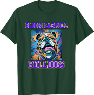 Cool Bloom Carroll Bulldogs Pop Art Graffiti T-Shirt - T-Shirt | Forest
