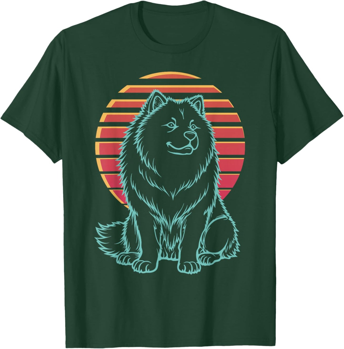 Chow Chow Lover Dog Owner Retro Synthwave 80s T-Shirt - T-Shirt | Forest