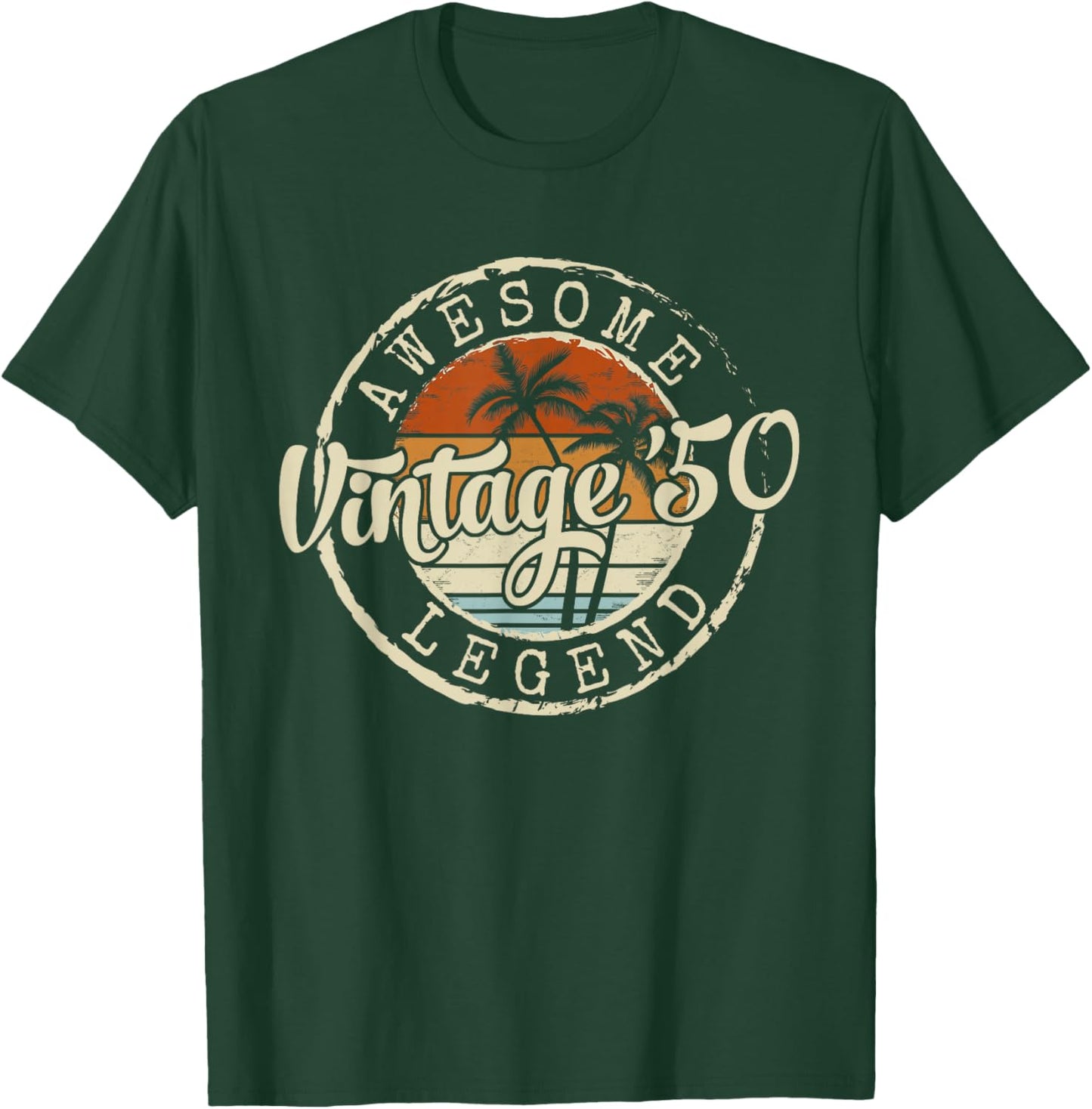 Vintage 1950 76yr 76th Birthday Gifts 76 Years Old T-Shirt - T-Shirt | Forest