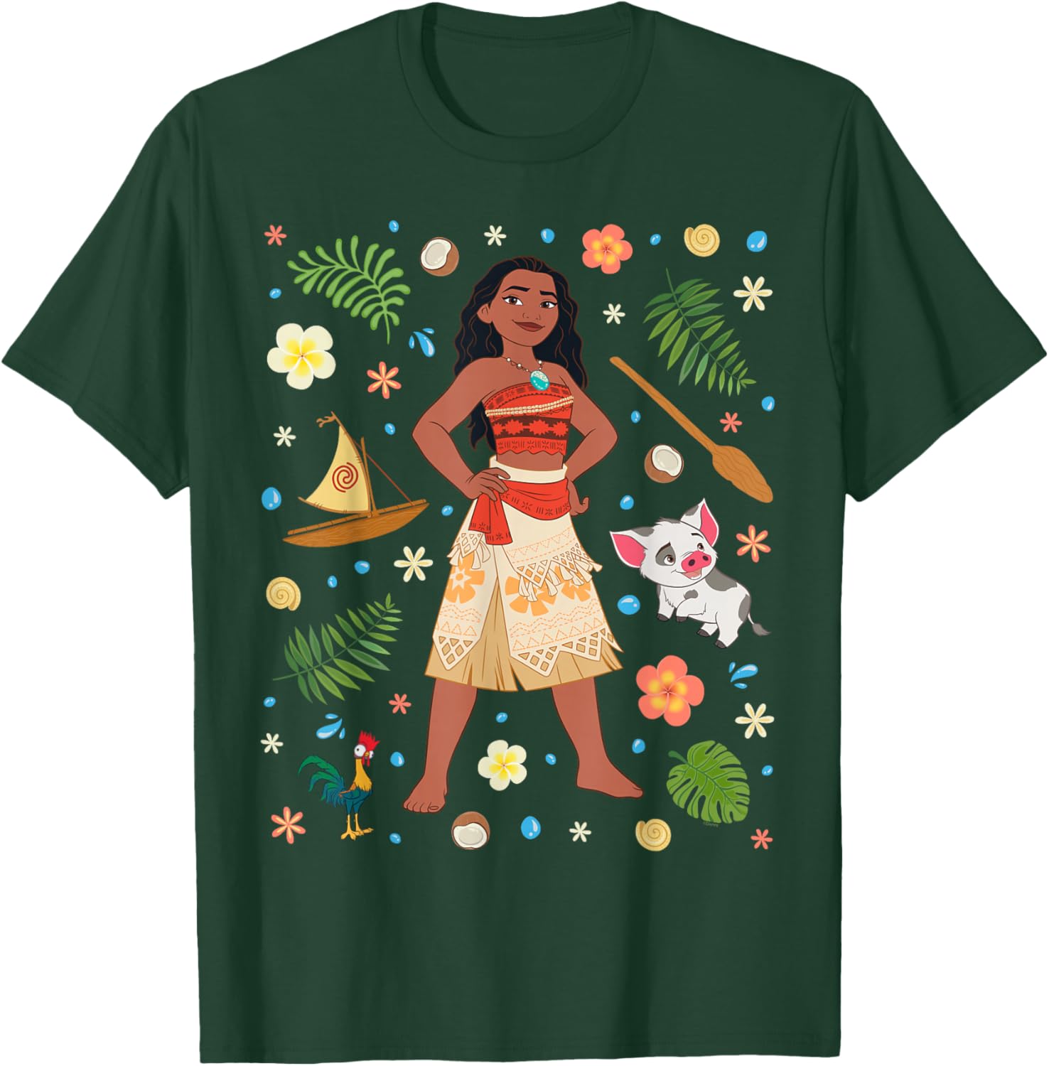 Disney Princess Moana Collage Portrait T-Shirt - T-Shirt | Forest