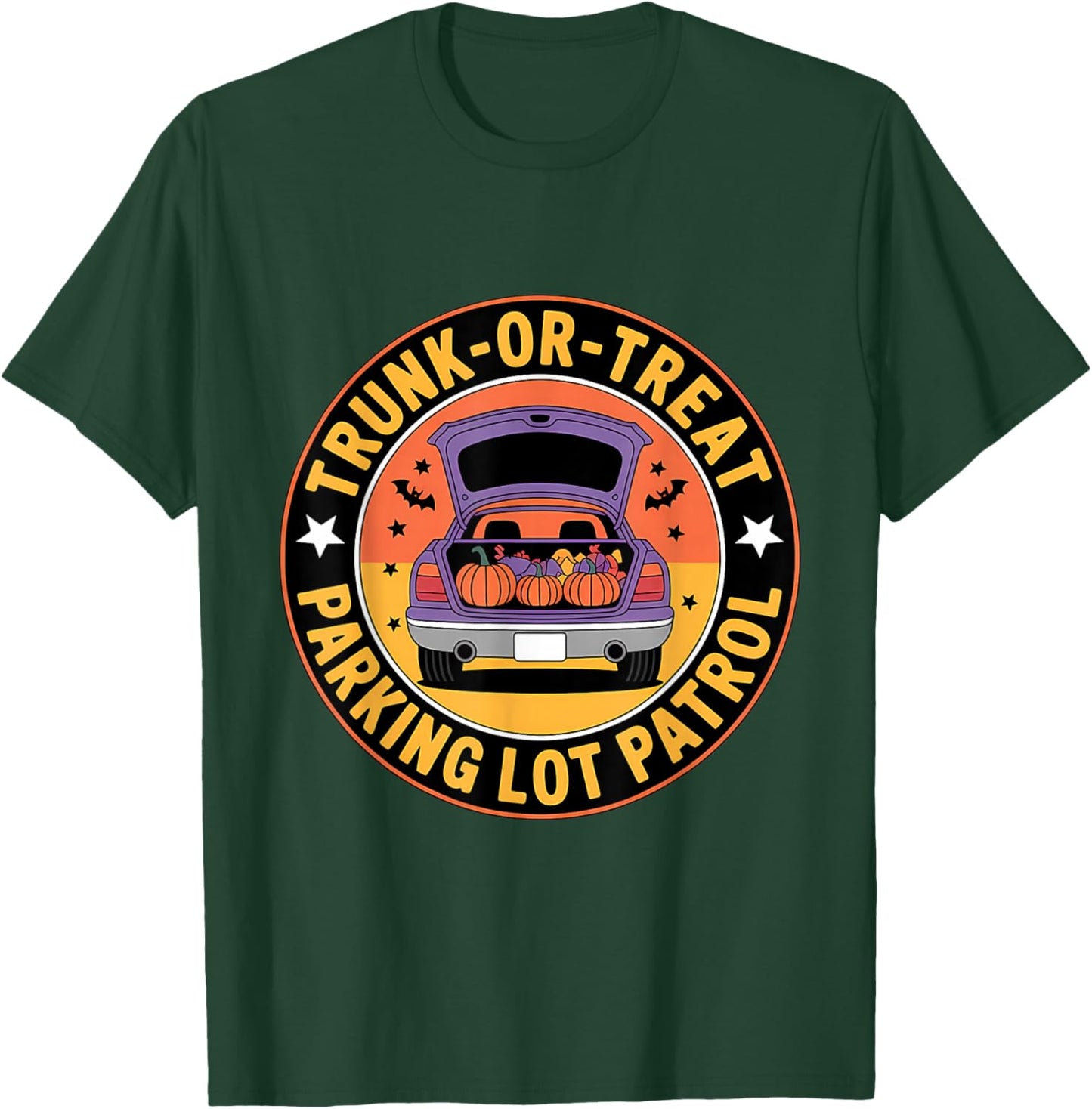 Trunk or Treat Parking Lot Patrol Squad Halloween T-Shirt - T-Shirt | Forest
