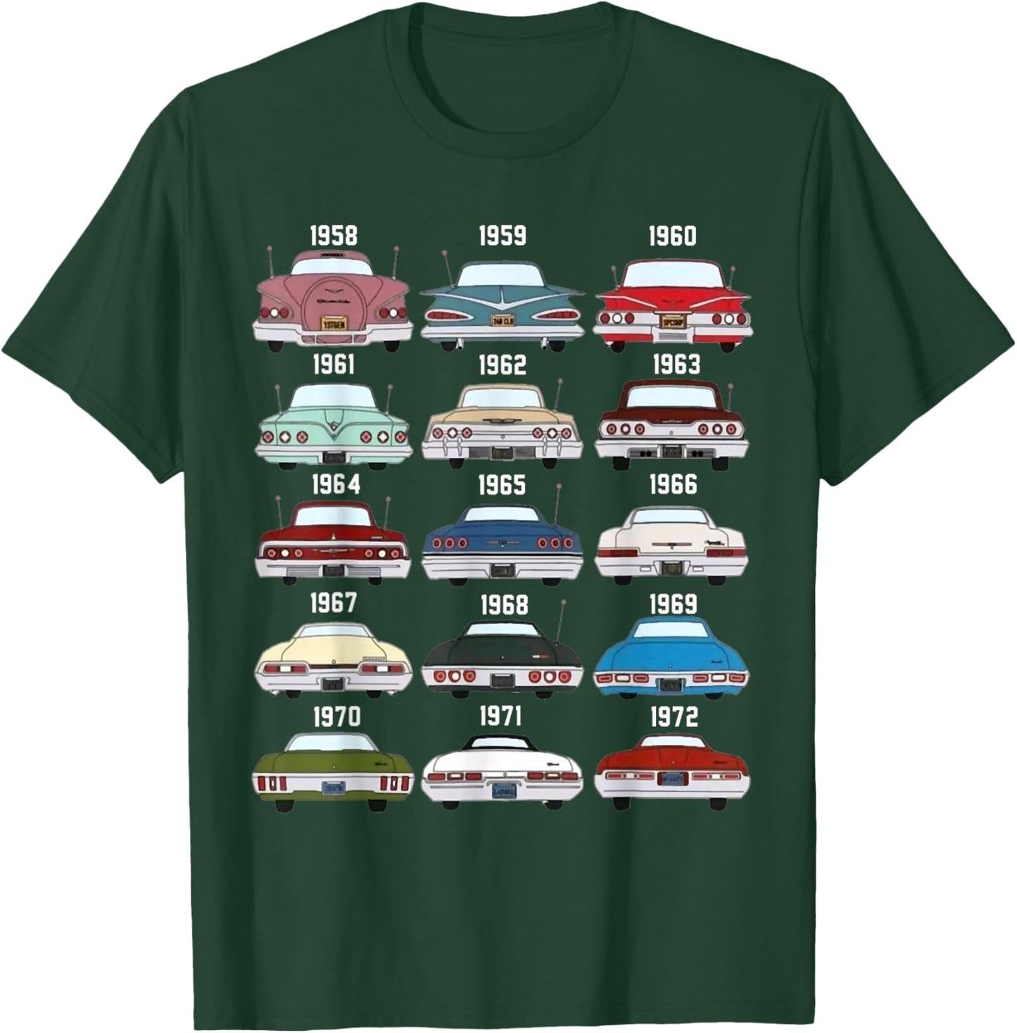 1958 59 60 61 62 63 64 65 66 67 68 69 70 71 72 Impala Ss T-Shirt - T-Shirt | Forest