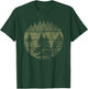 Retro Forest Trees Outdoors Nature Women Men Vintage Graphic T-Shirt - T-Shirt | Forest