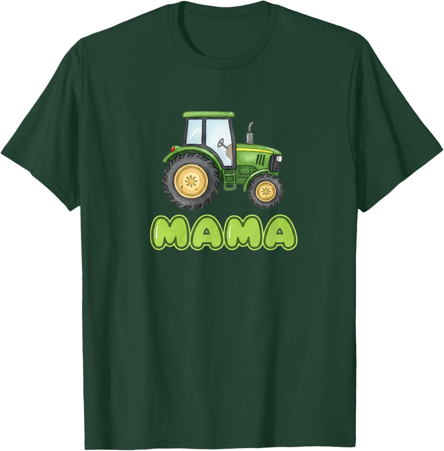 Heavy Machinery Tractor Mama Illustration T-Shirt - T-Shirt | Forest