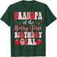 Grandpa Of The Berry First Birthday Girl Strawberry Groovy T-Shirt - T-Shirt | Forest