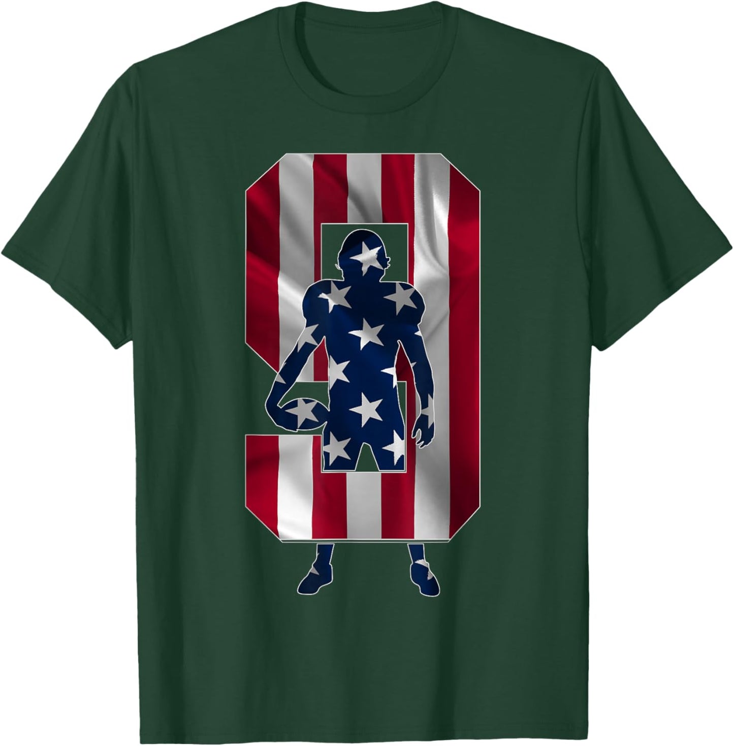 Number 9 Years Football 9th Birthday T-Shirt - T-Shirt | Forest