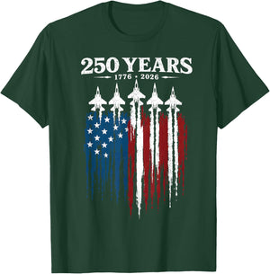 250th Anniversary USA 4th July Patriotic 250 Years American T-Shirt - T-Shirt | Forest