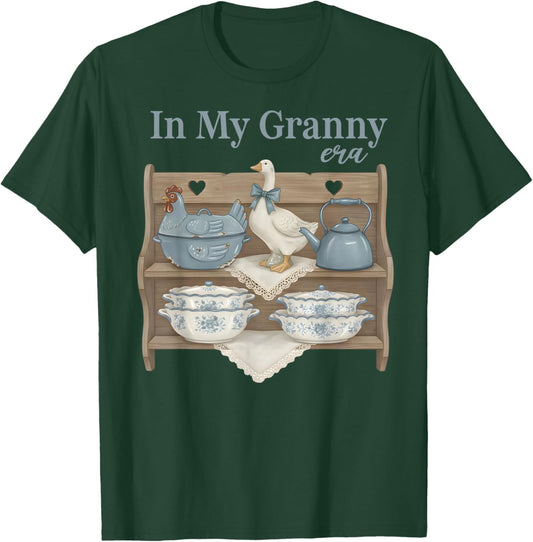 Funny Vintage in My Granny Era Goose Retro Mothers Day T-Shirt - T-Shirt | Forest