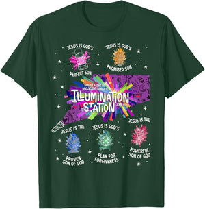Illumination Station VBS 2026 Bible Jesus Christian Lights T-Shirt - T-Shirt | Forest