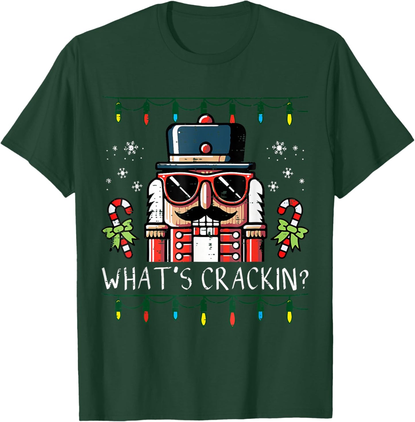 Christmas Nutcracker What's Crackin Men Women Kids T-Shirt - T-Shirt | Forest