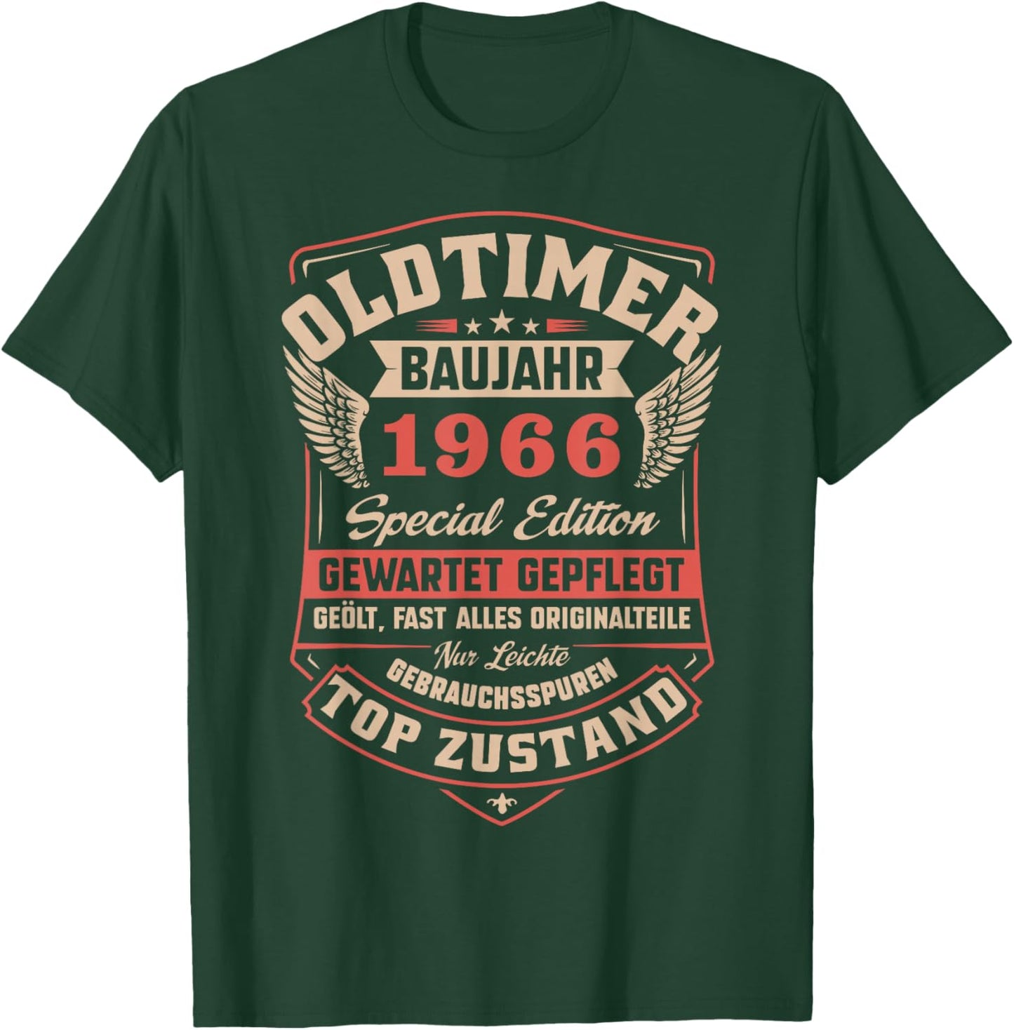 60. Geburtstag 60 Jahre 1966 Vintage Deko Lustig Geschenk T-Shirt - T-Shirt | Forest