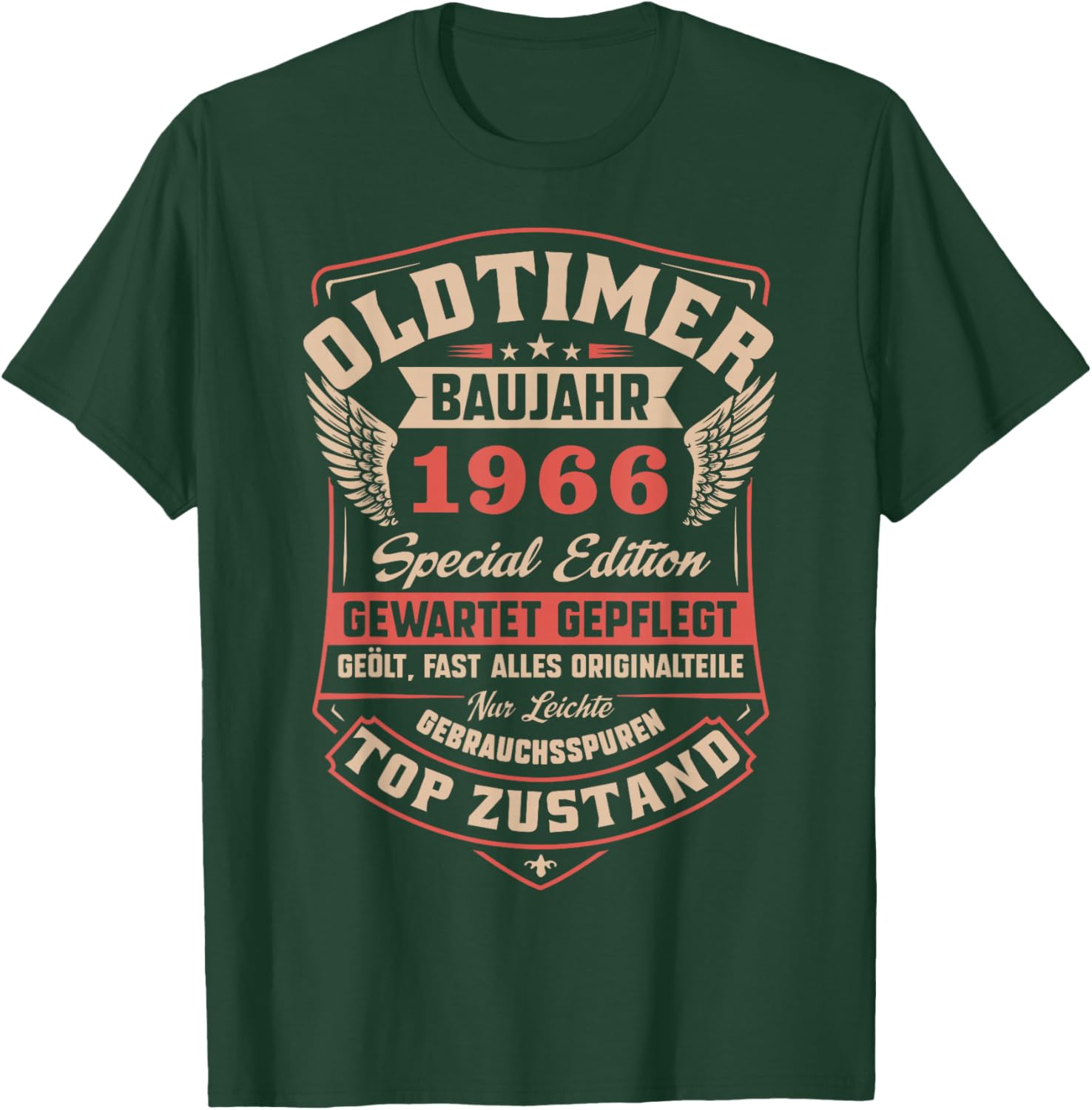 60. Geburtstag 60 Jahre 1966 Vintage Deko Lustig Geschenk T-Shirt - T-Shirt | Forest