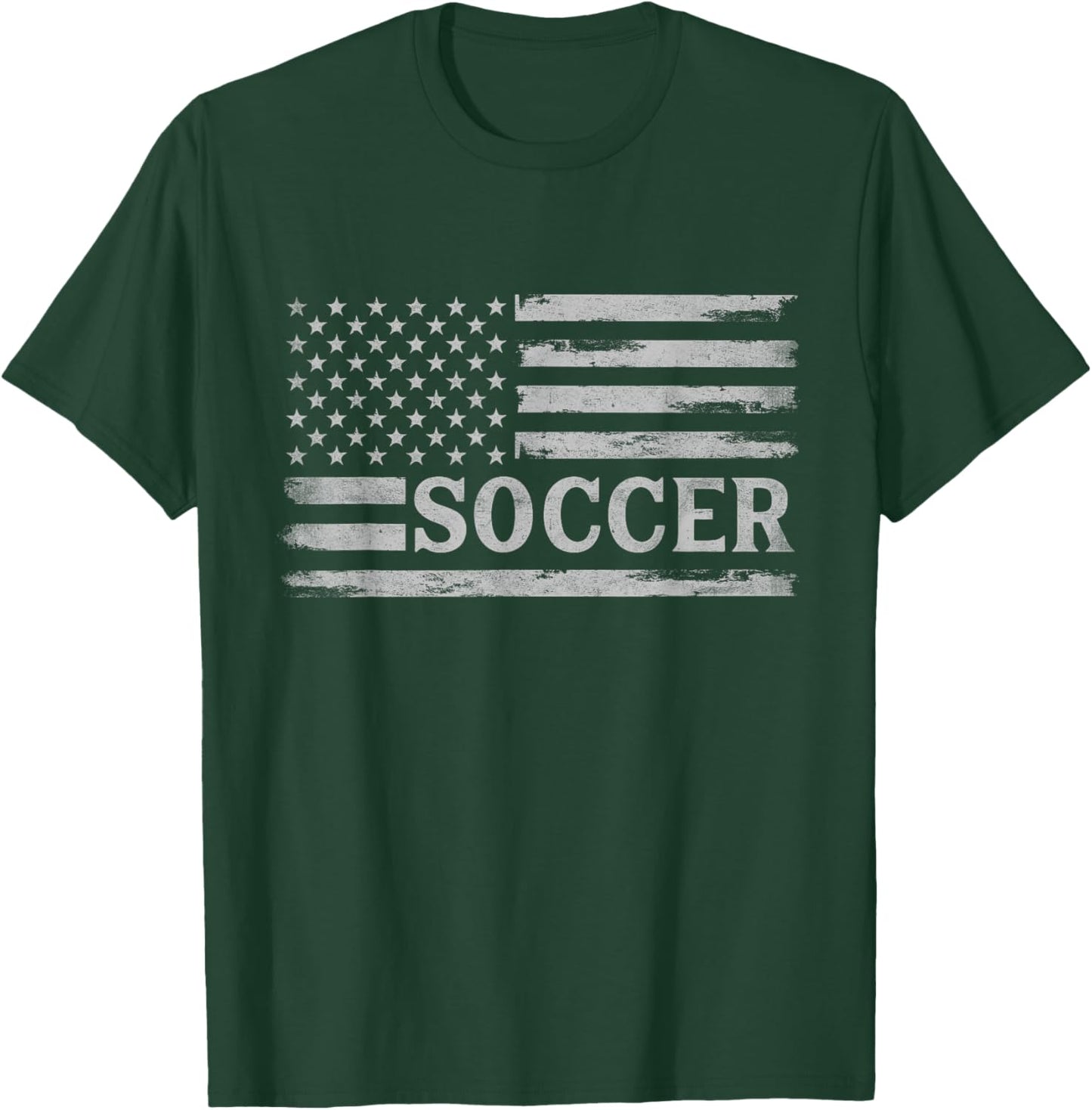 Soccer Vintage Grey Flag Coach Boy Youth T-Shirt - T-Shirt | Forest